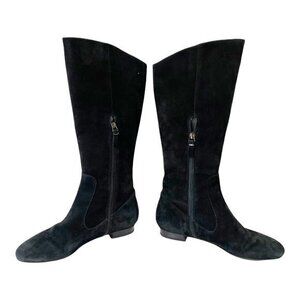 VIA SPEGA black suede midi boots